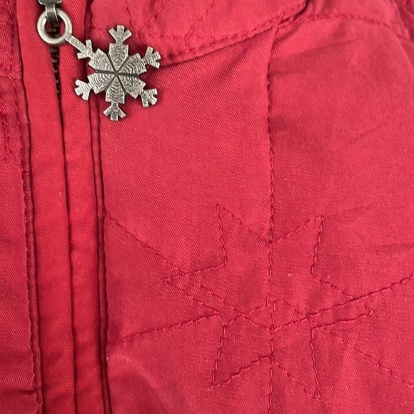 Christopher & Banks Red Snowflake Stitching Detail Women’s Vest Sz XL - Picture 4 of 5